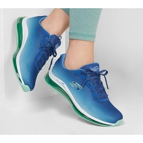 Skechers Skech-Air Element 2.0 Women’s 7.5 Navy Aqua Sneakers Comfort - Picture 1 of 11
